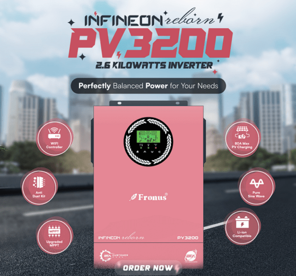 Fronus Infineon 2.6KW PV3200 Hybrid Inverter